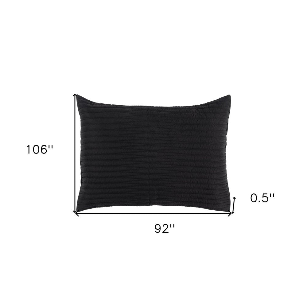 Black Geometric King Quilt