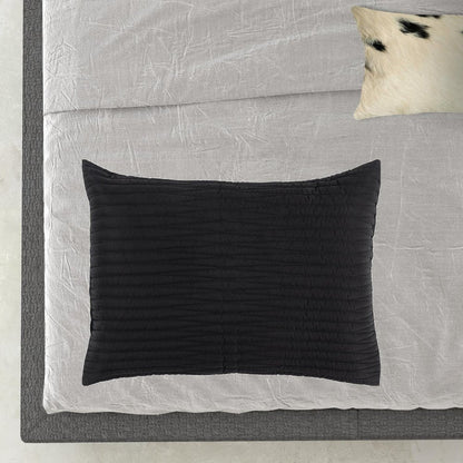 Black Geometric Queen Quilt