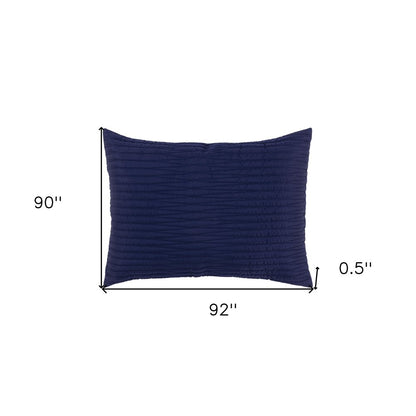 Indigo Geometric Queen Quilt