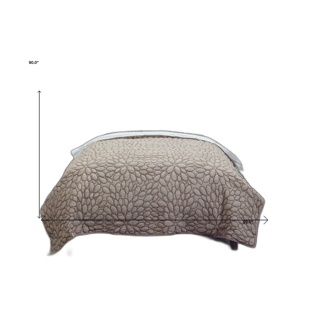 Blush Floral Queen Quilt