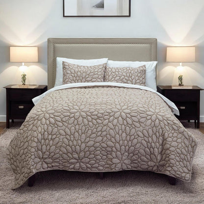 Blush Floral Queen Quilt