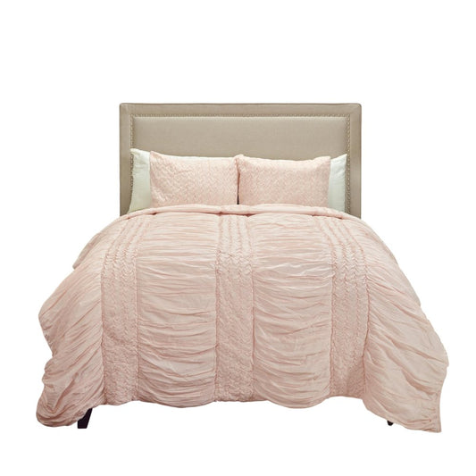 Pink Geometric King Quilt
