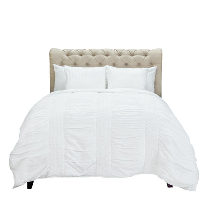White Geometric Twin Quilt