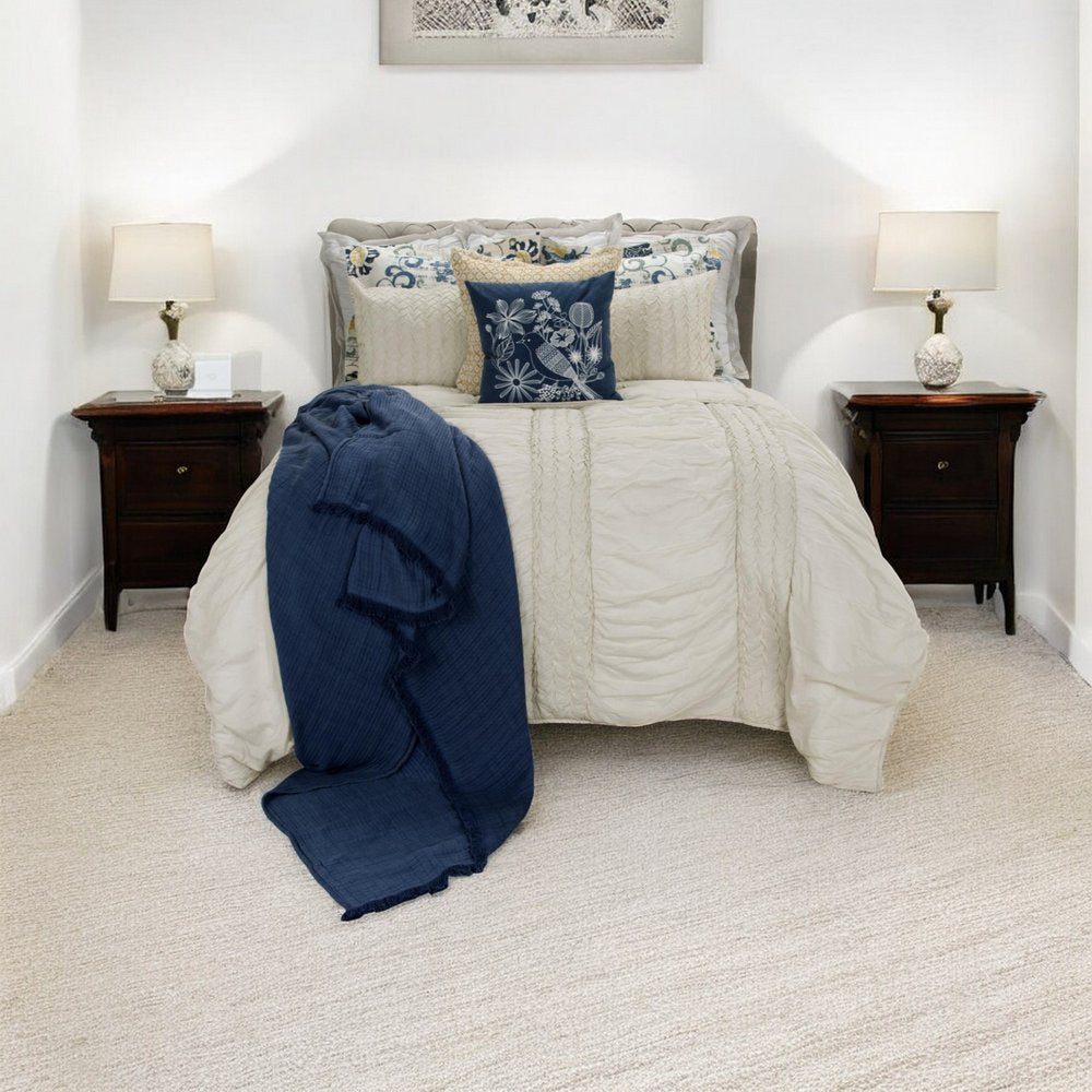 Ivory Geometric King Quilt