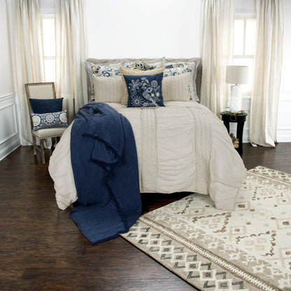 Ivory Geometric King Quilt