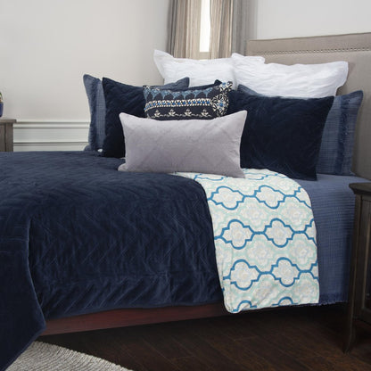 Indigo Geometric Queen Quilt