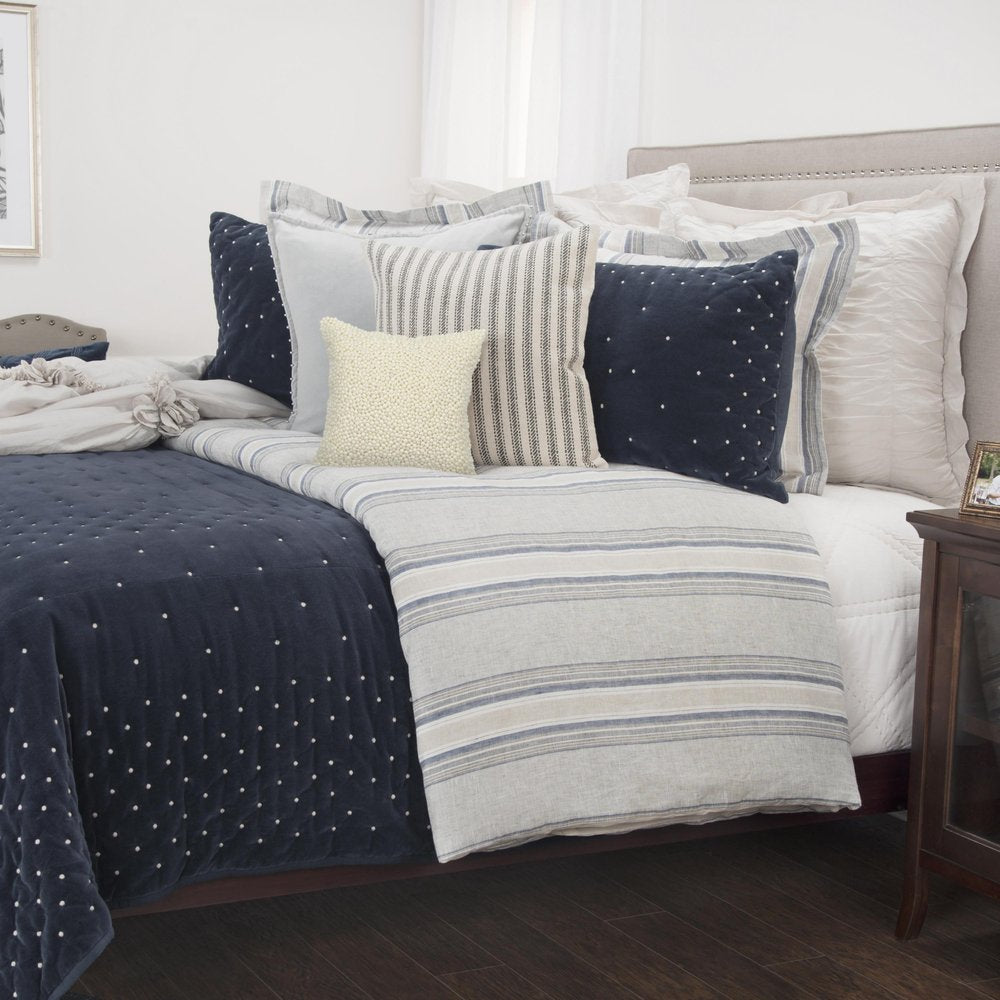 Indigo Polka Dots King Quilt
