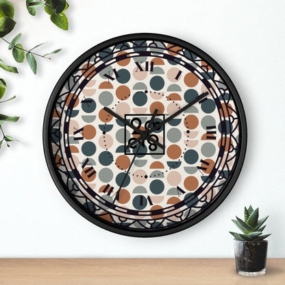 2882Time™ Retro Geometric Wall Clock Collection with Assorted Retro Pattern Designs