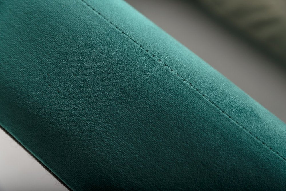 Green Wood And Tufted Velvet King Bed Frame