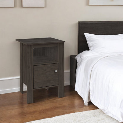 24" Brown Wood Nightstand