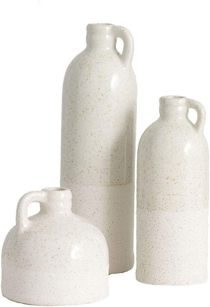 Sullivans Ceramic Jug Vase Set, Farmhouse Decor, Kitchen, Bedroom, Office, Living Room, Bathroom, & Coffee Table Centerpiece Decorations, Vases for Decor, Mantle & Shelf (CM2431)