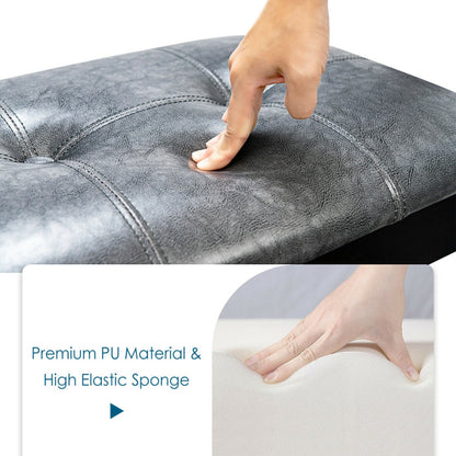 Traditional Upholstered PU Leather Dining Room Bench