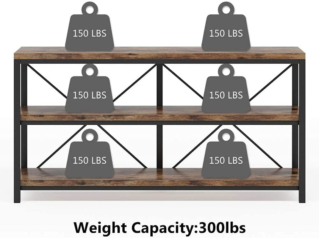3-Tier TV Stand with Storage Shelves