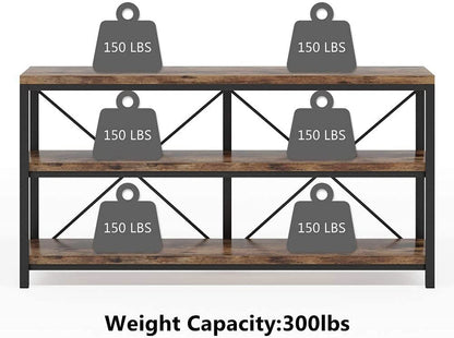 3-Tier TV Stand with Storage Shelves