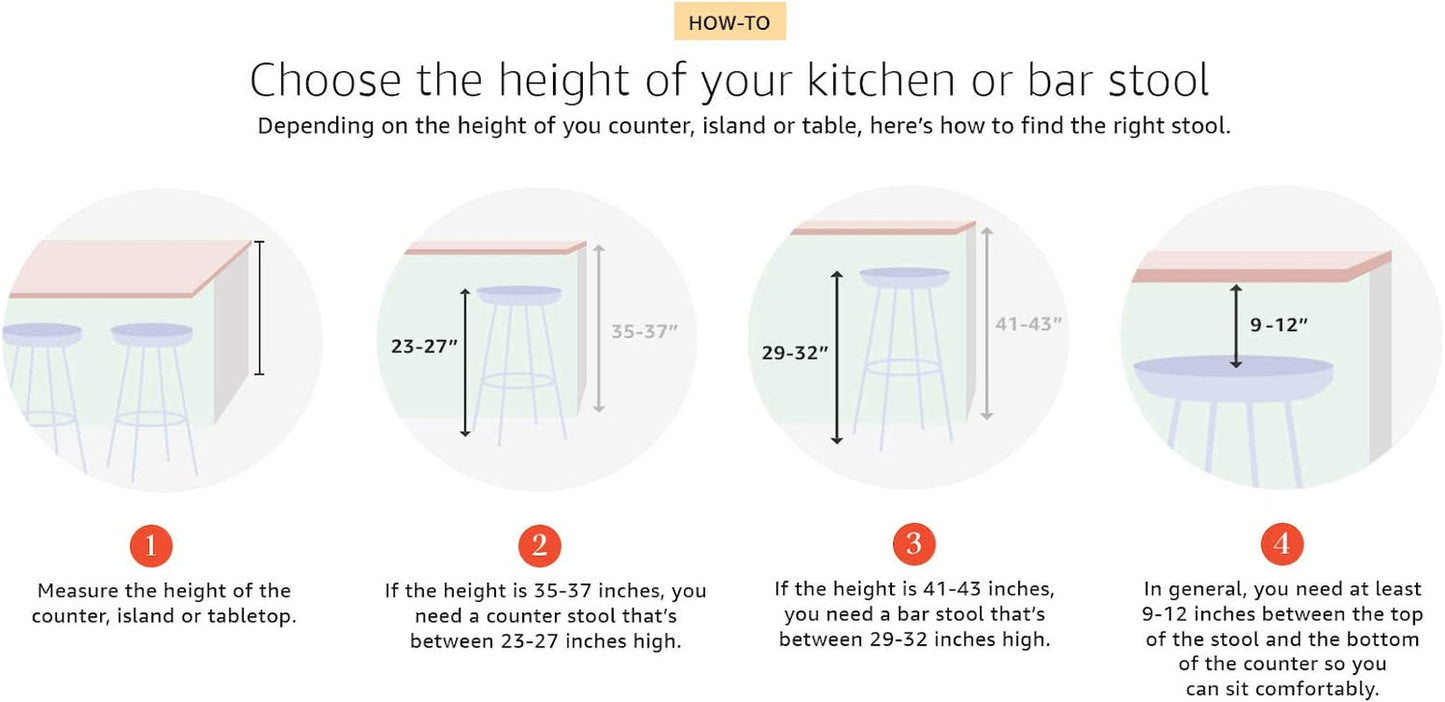 Adjustable Height Pneumatic Swivel Bar Stool, Black