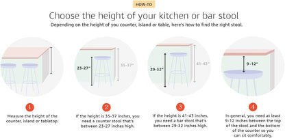 Adjustable Height Pneumatic Swivel Bar Stool, Black