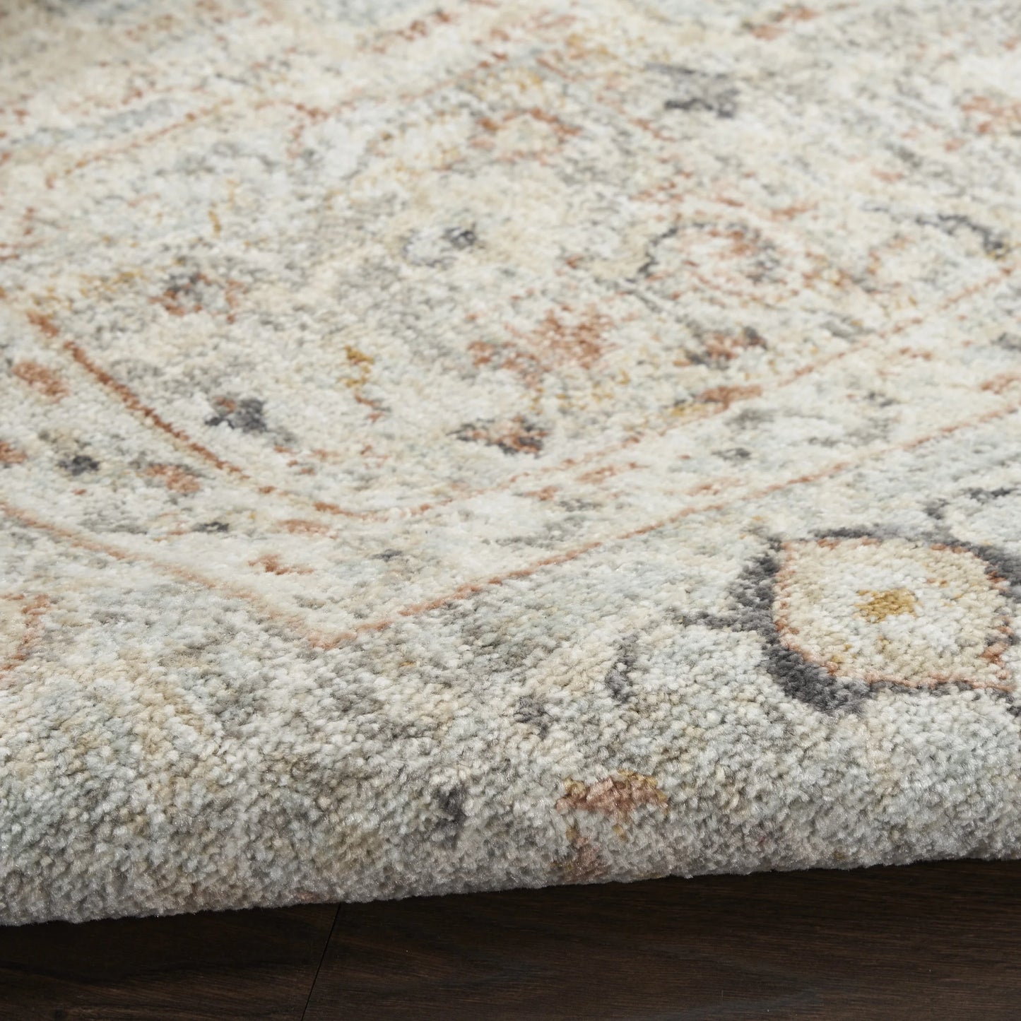 Oushak Home 7'10" X round Light Grey Vintage Indoor Rug