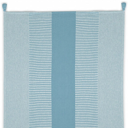 50" X 60" Yellow Woven Cotton Striped Throw Blanket with Tassels