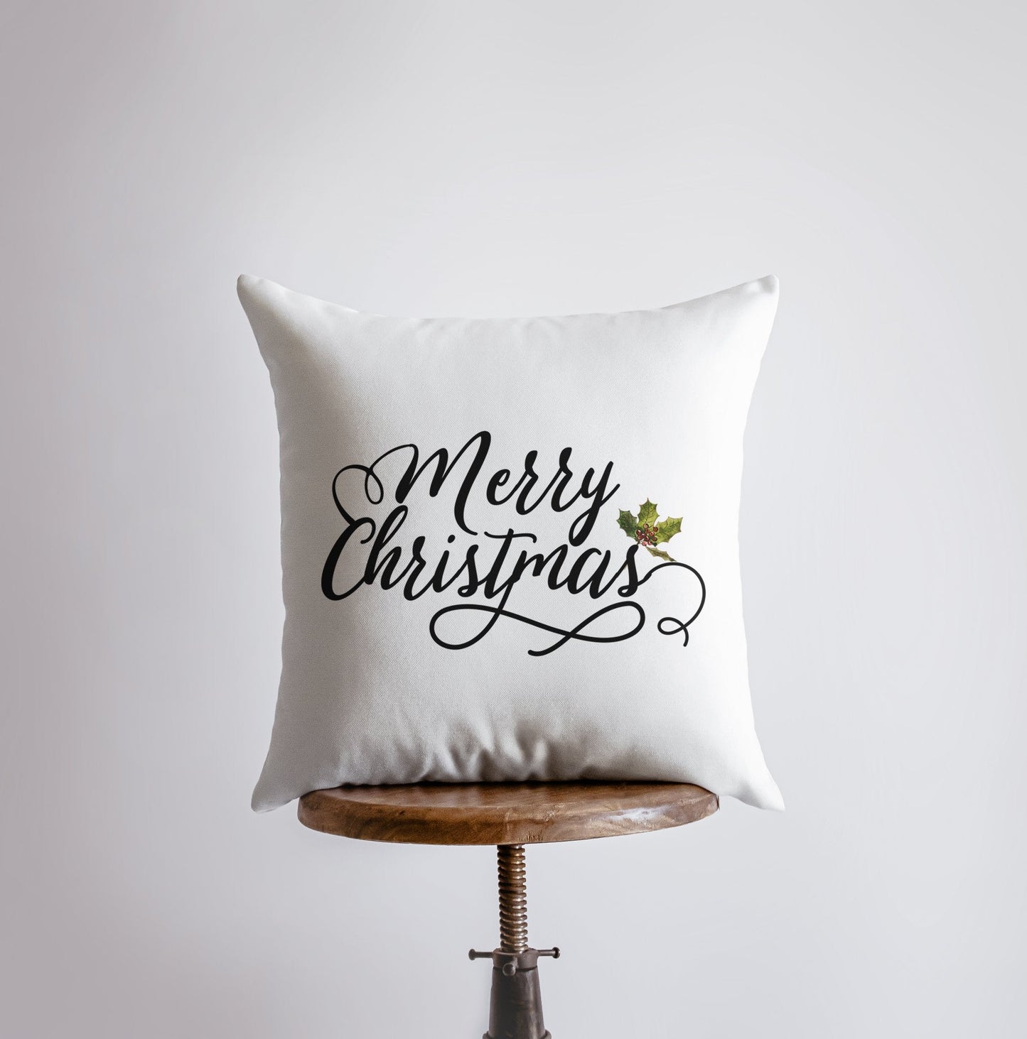 Merry Christmas Mistletoe Pillow