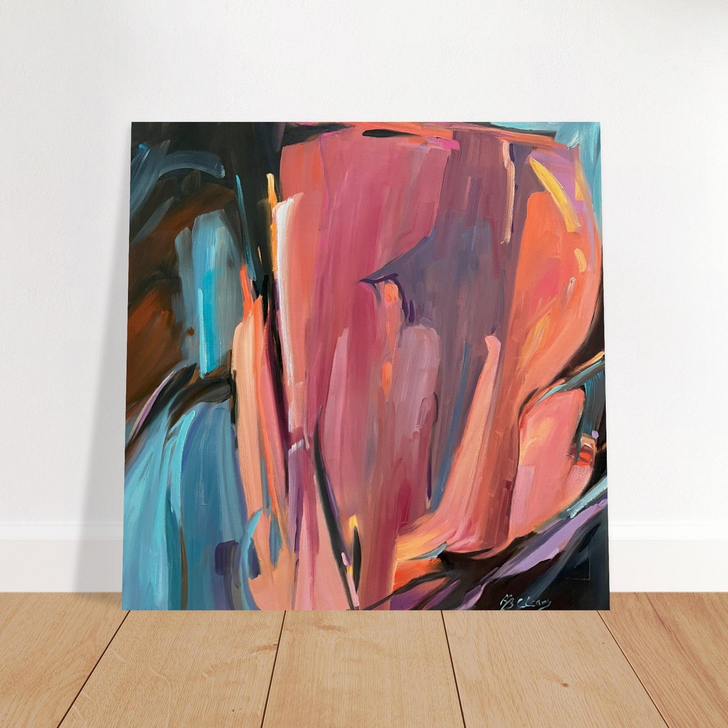 'Colorscape' Abstract I 16x16 Museum-Quality Matte Paper Poster | Original Artwork by American Artist Barbara Cleary