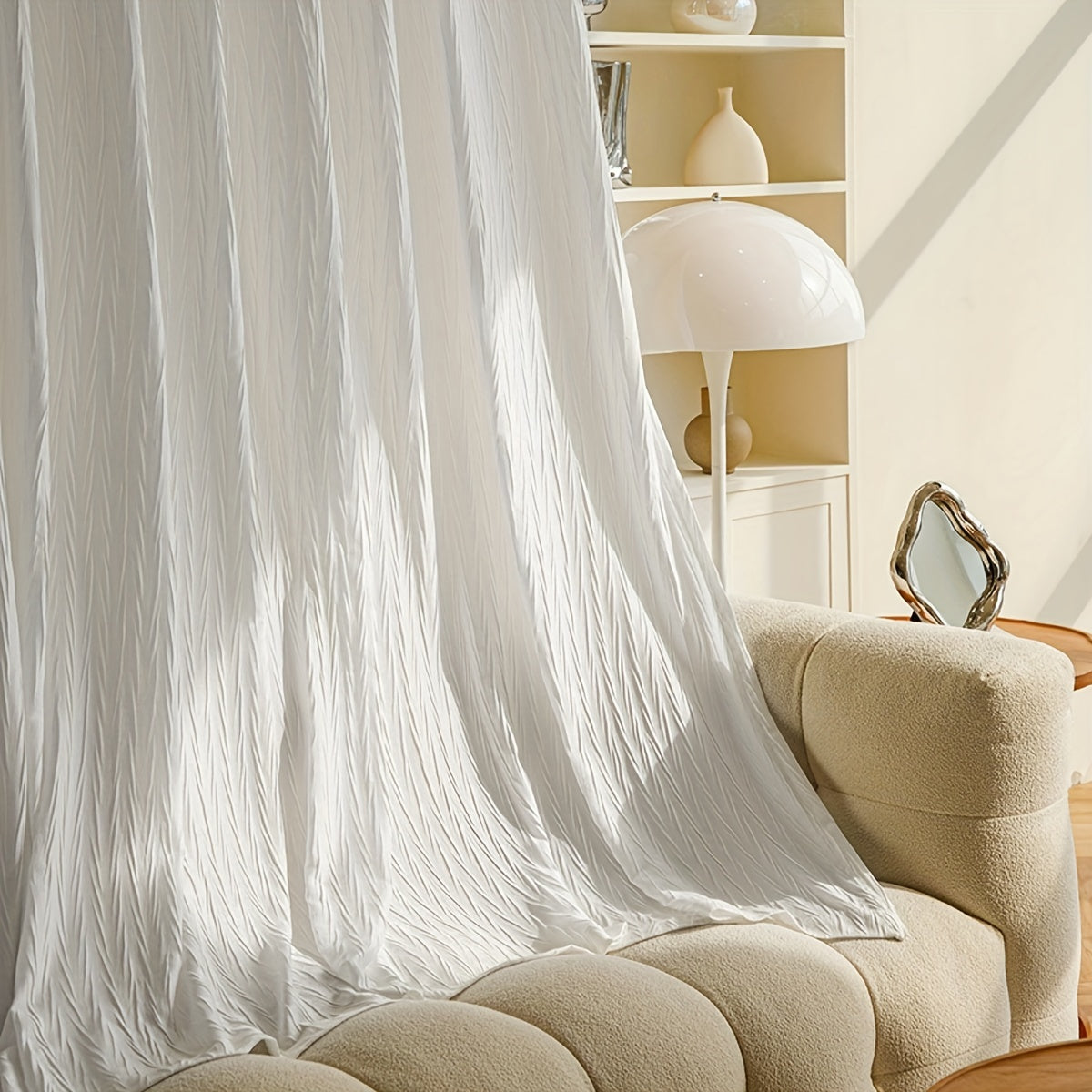 Elegant White Sheer Curtain with Rod Pocket Decor