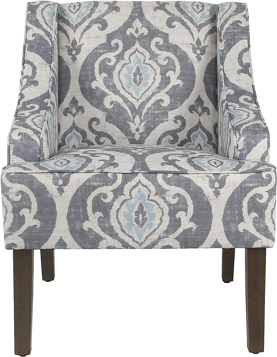 Suri Blue Velvet Accent Chair by Homepop