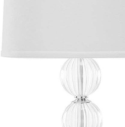 SAFAVIEH Lighting Collection Amanda Modern Crystal Stacked Globe 30-Inch Bedroom Living Room Home Office Desk Nightstand Table Lamp Set of 2 (LED Bulbs Included)