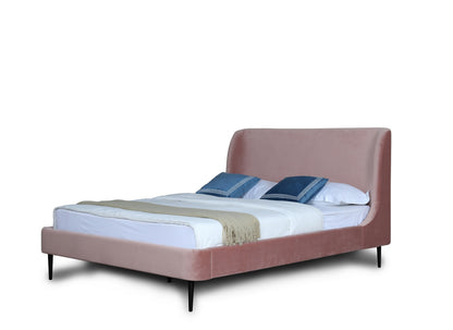 Queen Bed in Blush and Black