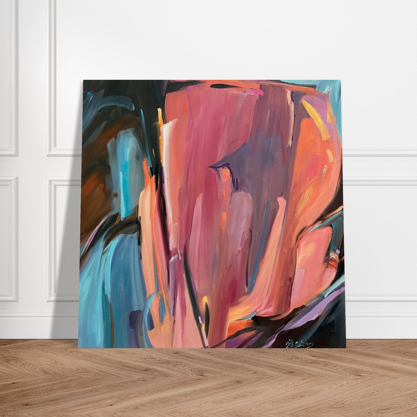 'Colorscape' Abstract I 16x16 Museum-Quality Matte Paper Poster | Original Artwork by American Artist Barbara Cleary