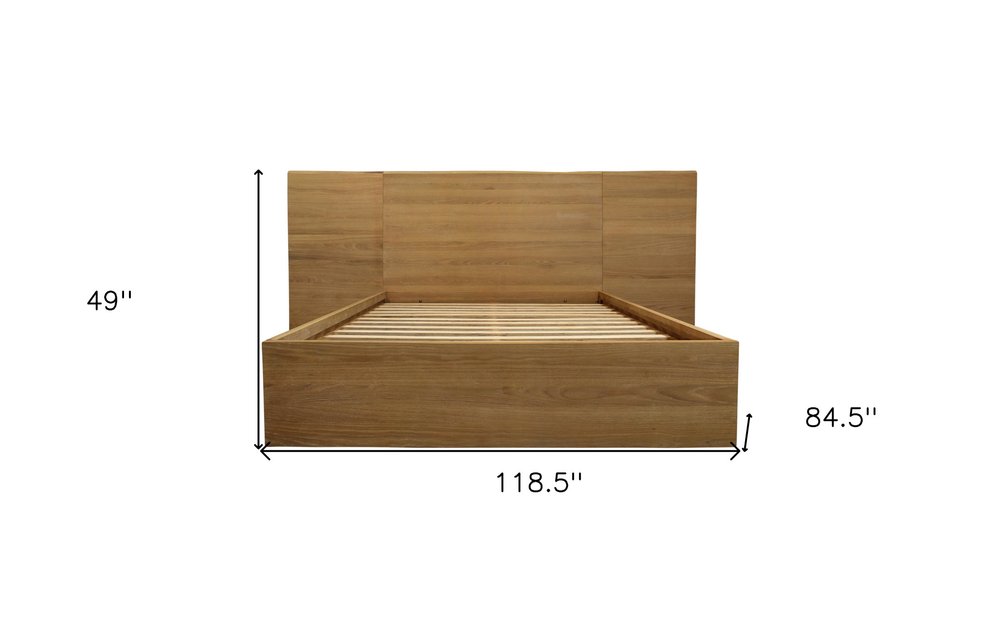 Natural Wood Queen Bed Frame