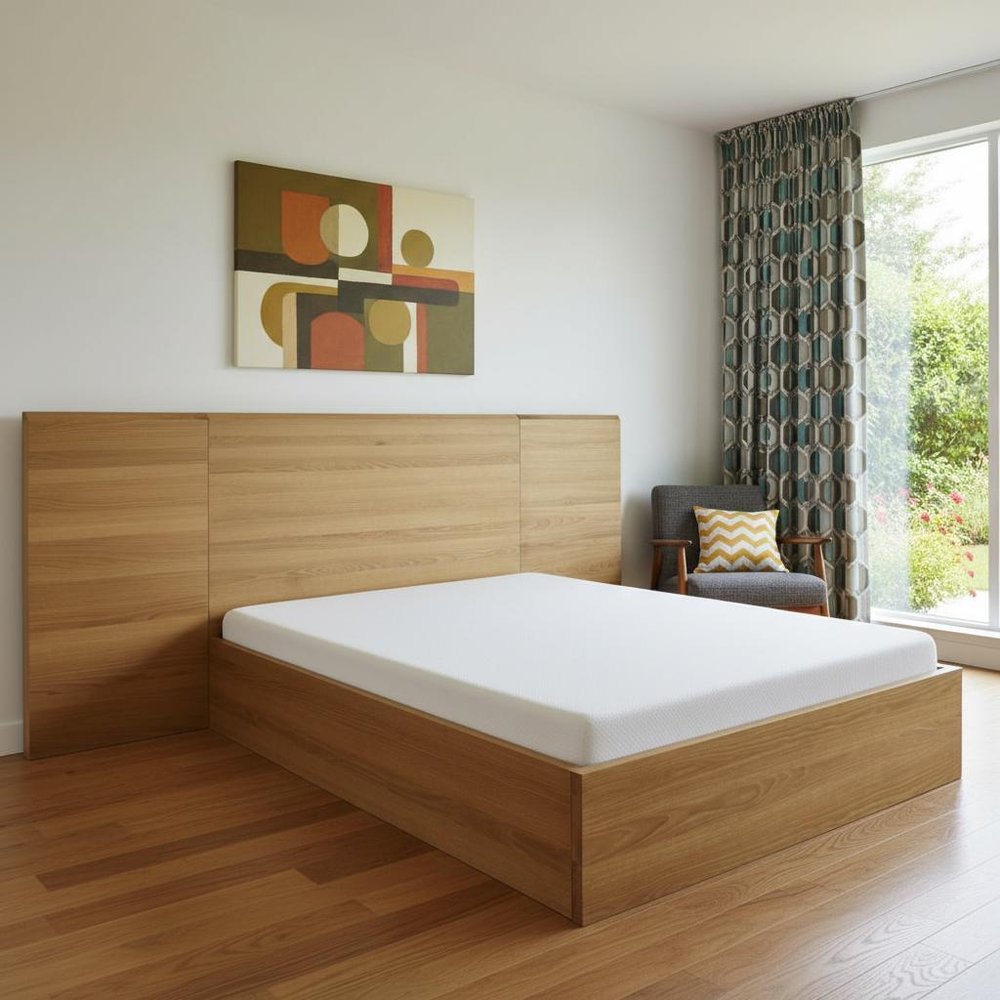 Natural Wood Queen Bed Frame