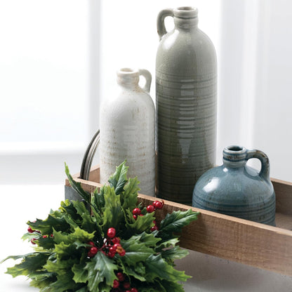 Sullivans Ceramic Jug Vase Set, Farmhouse Decor, Kitchen, Bedroom, Office, Living Room, Bathroom, & Coffee Table Centerpiece Decorations, Vases for Decor, Mantle & Shelf (CM2431)