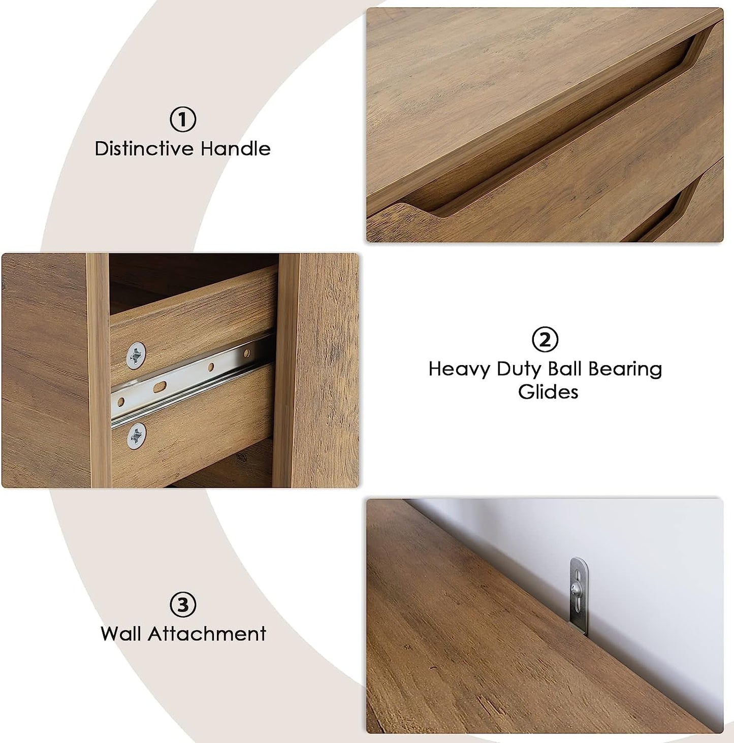 Rustic Brown 4-Drawer Storage Cabinet