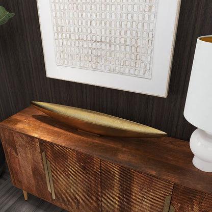 40" Gold Boat Metal Vanity Tray