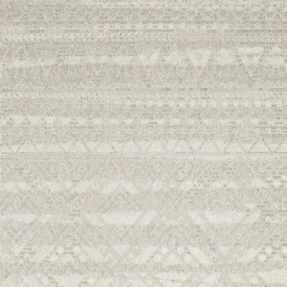 5' X 8' Beige And Ivory Tribal Area Rug