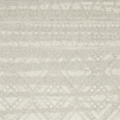 5' X 8' Beige And Ivory Tribal Area Rug