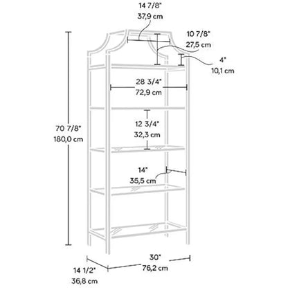 International Lux Book Shelf Satin Gold Finish Freight Free Bookshelf Living Room Furniture Home