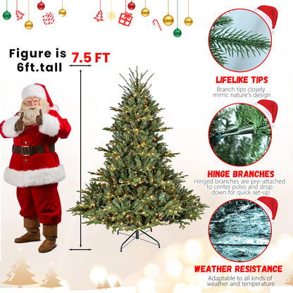 9FT Full-Shape Christmas Tree with 1100 UL Lights – PE/PVC Mixed