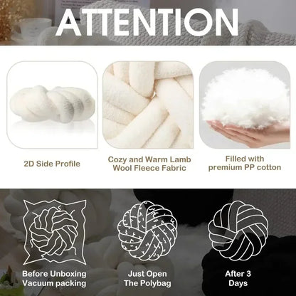 Cushions Living Room Car Decorations Solid Color Decorative Pillows Sofas Bedroom Blankets Knotted Pillows Soft Handmade Chair