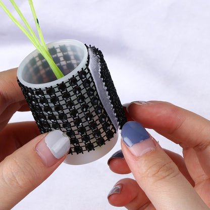 5Pcs Napkin Diamond Rings Holder Cup Flower