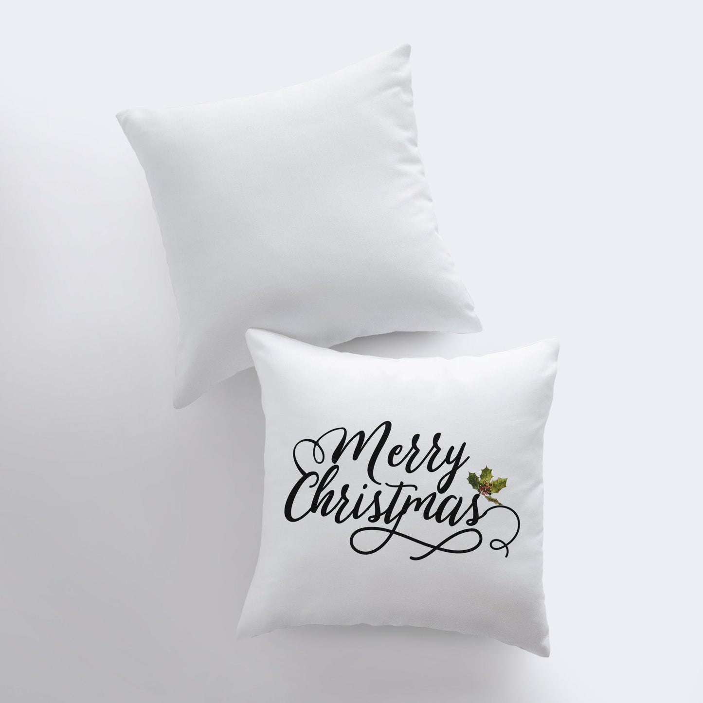 Merry Christmas Mistletoe Pillow