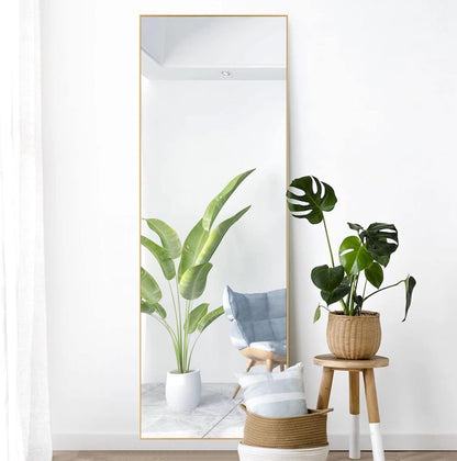 KIAYACI Arched Floor Mirror Wood Frame Wall Mounted Mirror Distressed Style Wide Frame Dressing Make up Mirror for Bathroom/Bedroom/Living Room/Dining Room/Entry/Farmhouse (Light Gray, 64" X 21")…