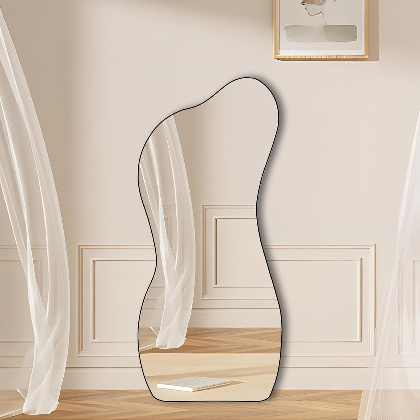 Large Irregular Unique Shaped Mirror, Big Asymmetrical Wall Mirror,