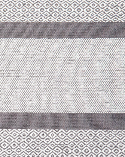 Placemats Set of 4, Woven Cloth Placemat Set, 14X19 In, Gray Boho Place Mats for Kitchen or Dining Table, Washable Cotton Table Mats
