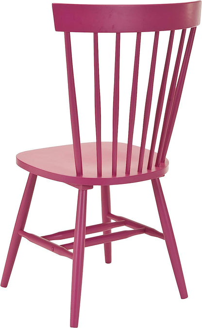 American Homes Collection Raspberry Pink Spindle Side Chair, Set of 2