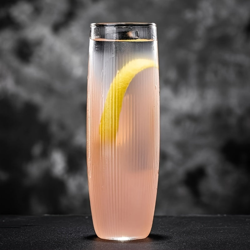 Vibrant Striped Cocktail Glasses - Insulated, Reusable, and