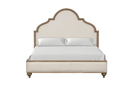 Gorgeous Classic Rustic Oak 1pc King Size Bed Solid wood Unique Legs Bedroom Furniture Traditional Look Upholstered Bedframe