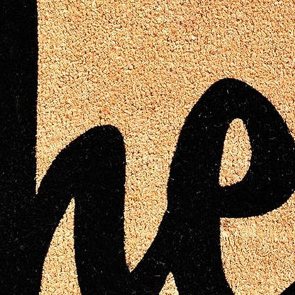 24" X 36" Natural And Black Bold Hello Outdoor Coir Door Mat