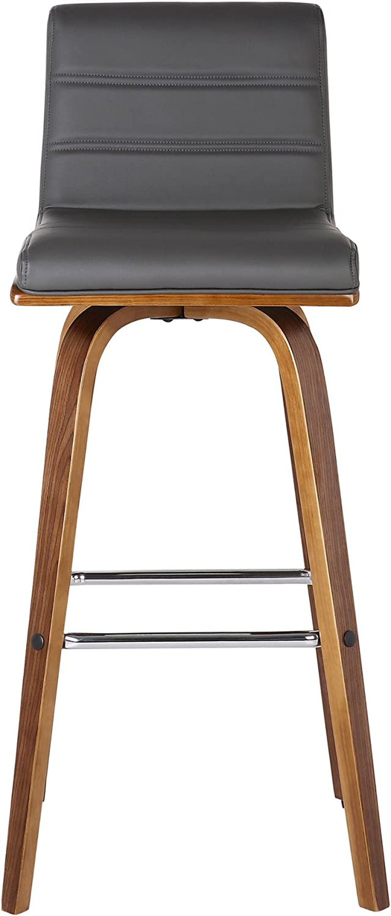 Vienna Mid-Century Modern 30″ Barstool Grey/Walnut