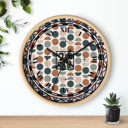 2882Time™ Retro Geometric Wall Clock Collection with Assorted Retro Pattern Designs